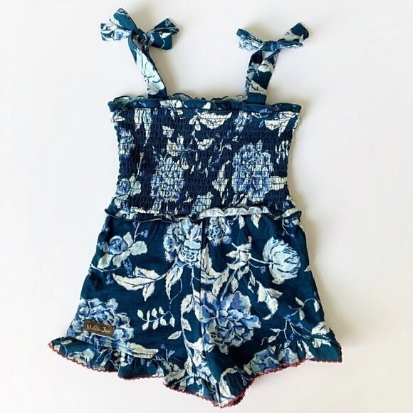 NWT Matilda Jane Girl Camille Blue Floral Print Girl Romper 4T 6 Years 10 Years - Picture 4 of 8